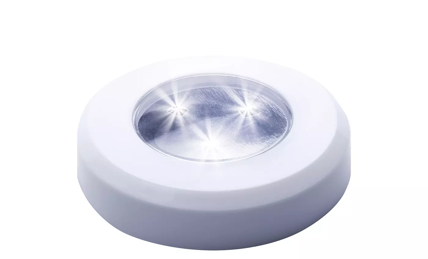 Set of 4 Sharper Image LED Light Pucks with Remote Switch - Second Medium