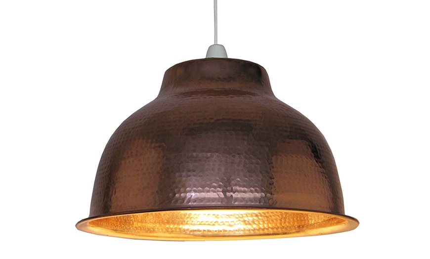 Image 1: Metal Dome-Shaped Lamp Shade