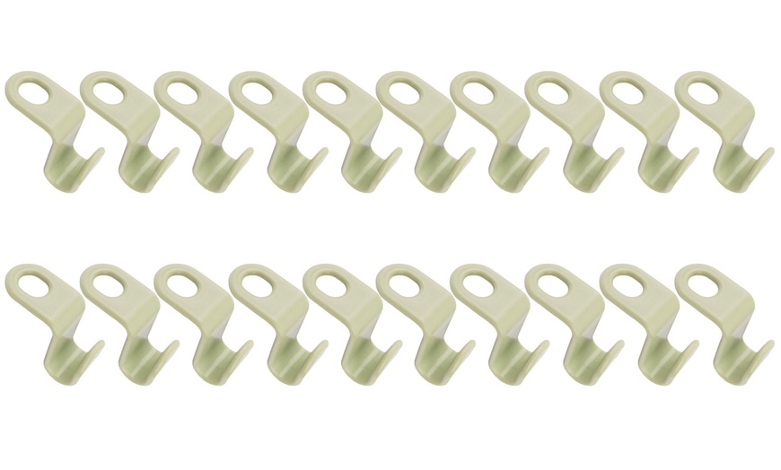 Image 7: Four-Pack of Space Saving Clothes Hanger Connector Hooks