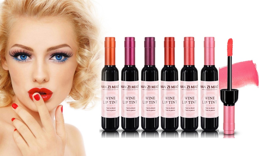 Image 2: One or Six Novelty Wine Bottle Lip Stain Tints