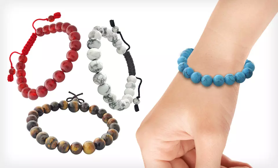 $12 for a Macramé or Power-Bead Stretch Bracelet ($25 List Price). 13 Styles Available. Free Returns. - Primary Image