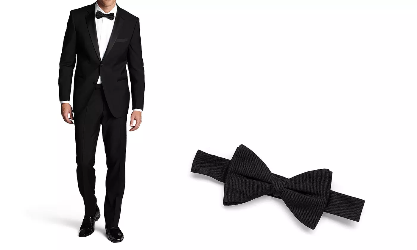 Fellini Classic or Slim Fit Tuxedo with Free Bow Tie - Second Medium