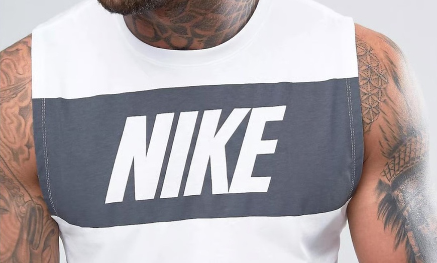 Image 12: Nike Men's Retro Big Logo Vest Tank Top