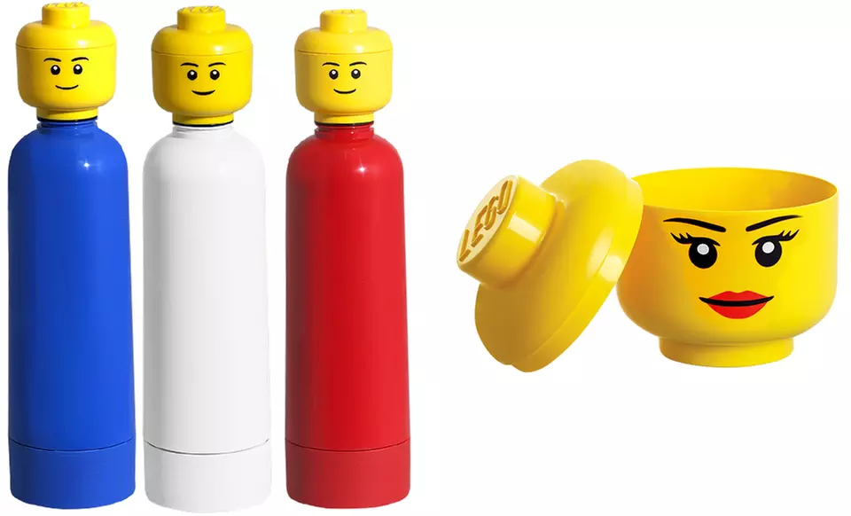 LEGO Storage Head and Water Bottle Two-Packs from $19.99–$29.99 - Primary Image