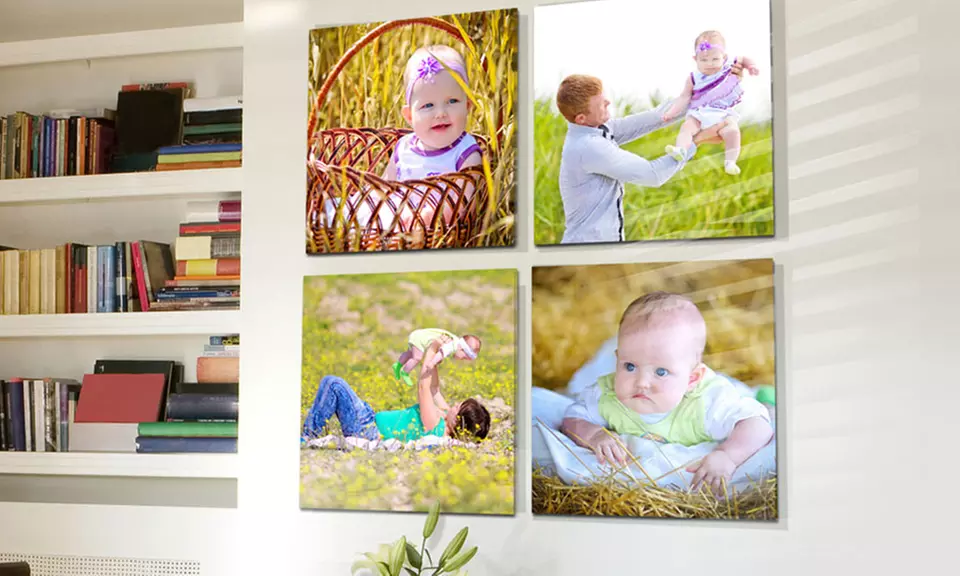 Custom Print 10x10 Gallery Wrapped Canvas Collages from Pixtac (4, 6, or 9-Count) - Second Medium