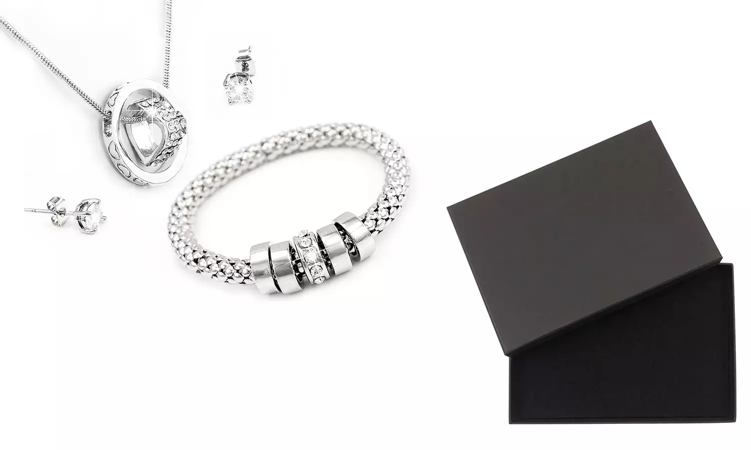 1 of 2 sieradensets 'Mia' versierd met Swarovski®-kristallen