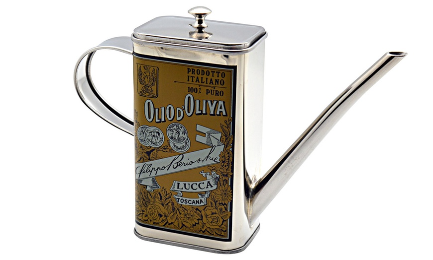 Image 2: Stainless Steel Olive Oil Can