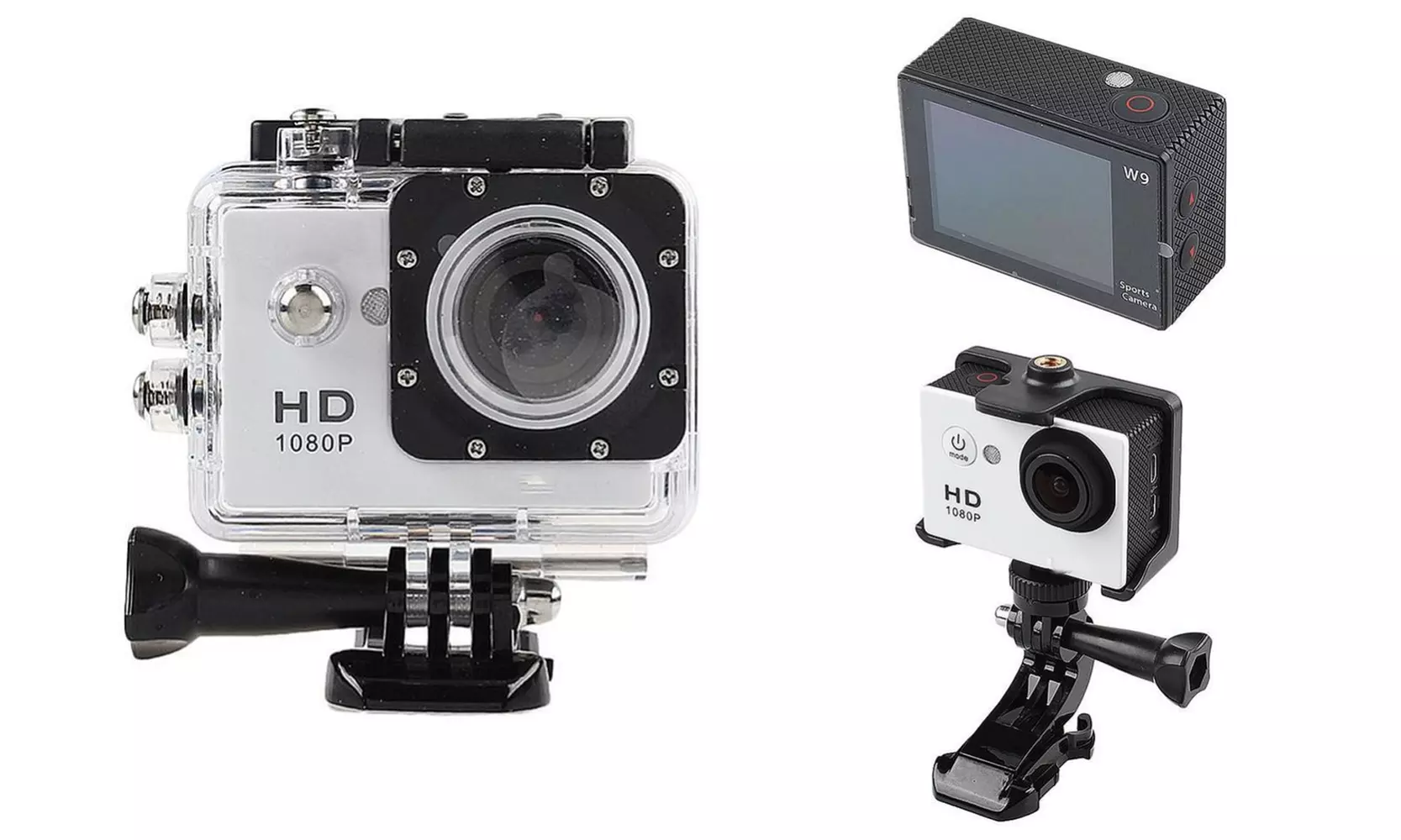 1080p Full-HD Action Camera with Waterproof Case and Mounting Kit - Primary Image