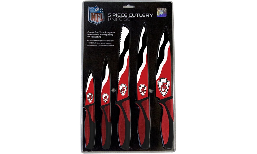 Image 49: The Sports Vault NFL Kitchen Knife Set (5-Piece)