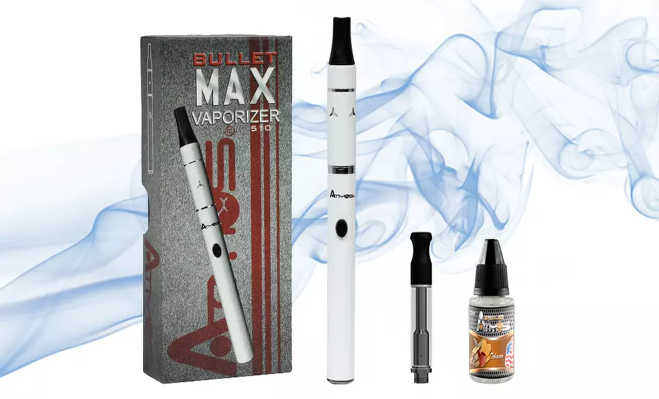 Atmos Bullet Max Dry Herb, Wax, and E-Liquid Vaporizer Kit with Cartridge and Tobacco-Flavored Oil (12mL)  - Second Medium