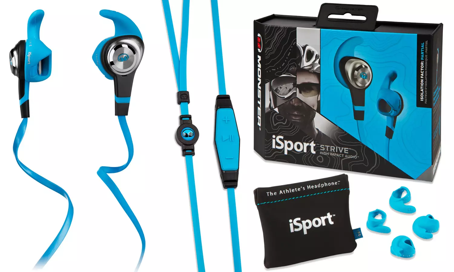 Monster iSport Strive Sweatproof Antimicrobial In-Ear Buds - Primary Image