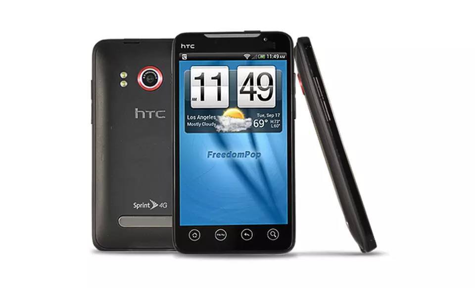FreedomPop Free Mobile Phone Service with HTC EVO 4G Phone (Refurbished). Free Returns.  - Primary Image