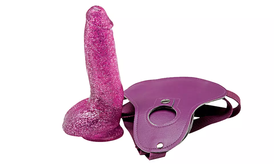 Bree Olson Glitter Glam 7" Strap-On Harness and Dong - Primary Image