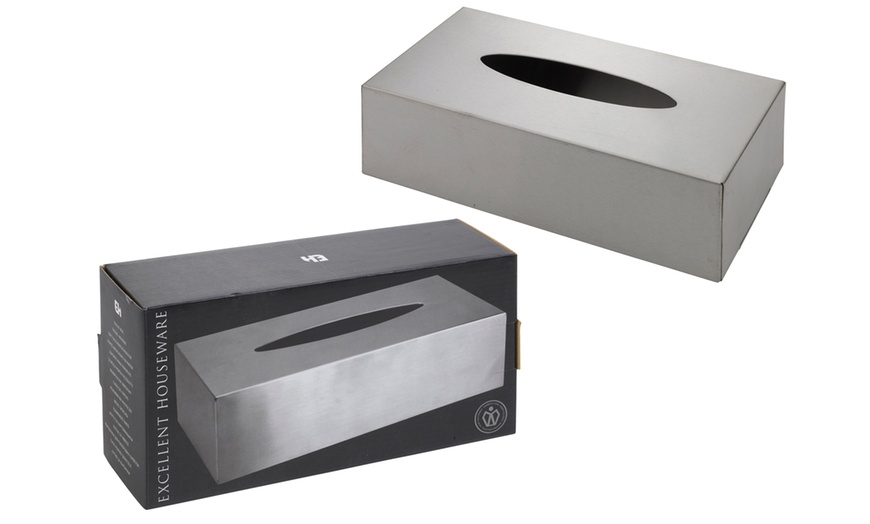 Image 2: Stainless Steel Tissue Box