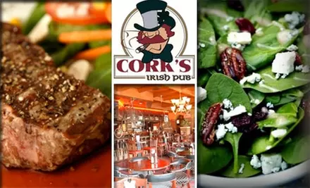 $10 for $25 Worth of Pub Fare and Drinks at Cork's Irish Pub - Primary Image