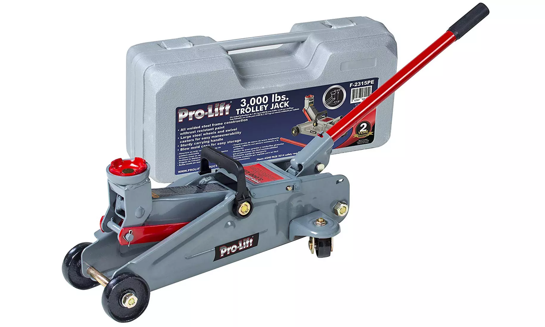 Pro-Lift Hydraulic Trolley Jack Car Lift with Blow-Molded Case - Primary Image