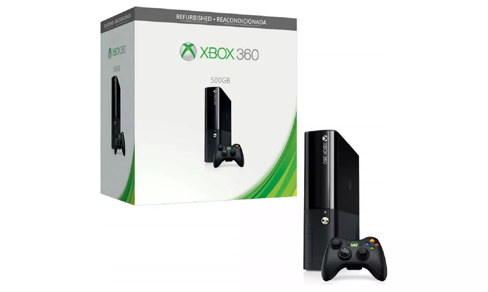 Xbox 360 E 500GB Console with Wireless Controller (Certified Refurbished) - Primary Image