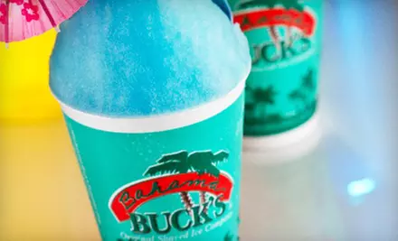 Shaved Ice and Fruit Smoothies or Paradise Party Pack at Bahama Buck's. Three Locations Available. - Primary Image