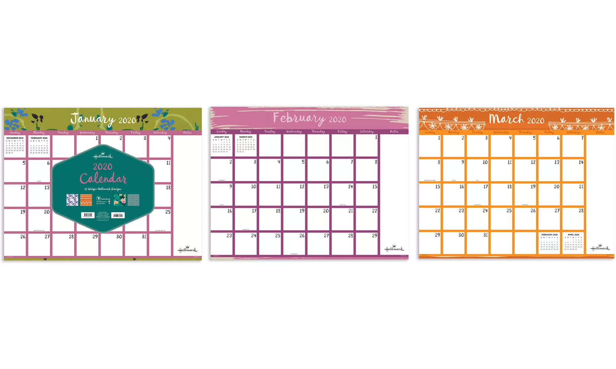 2020 Large 22"x17" Desk Pad Blotter Calendar - Primary Image