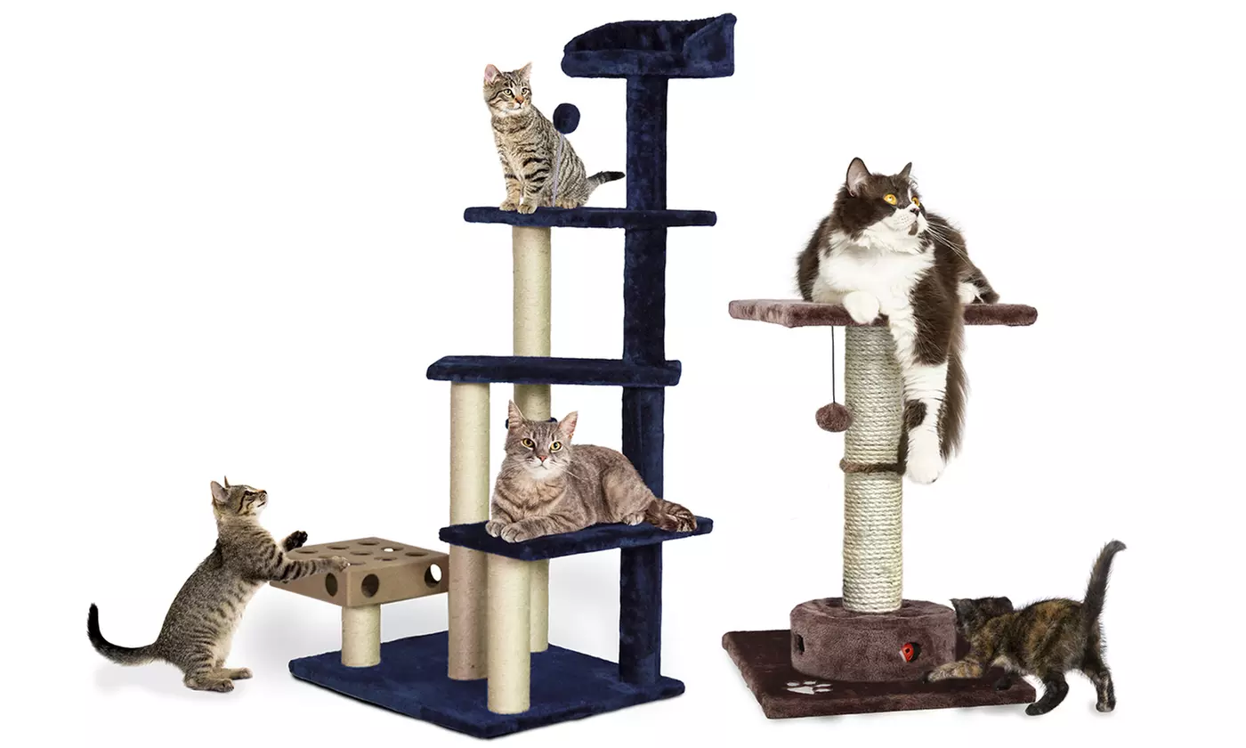 Cat Tree Scratching Furniture with Toys - Primary Image