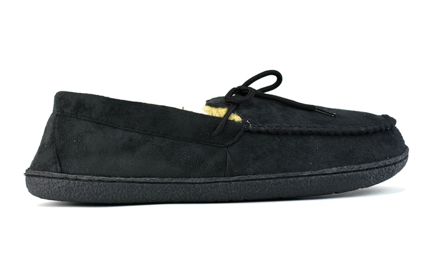 Image 18: Men's Fleece Lined Slippers