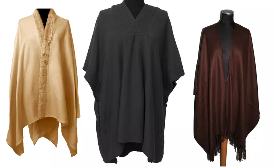 Fiore and Gabriella by La Fiorentina Women's Ponchos. Multiple Styles Available. - Primary Image