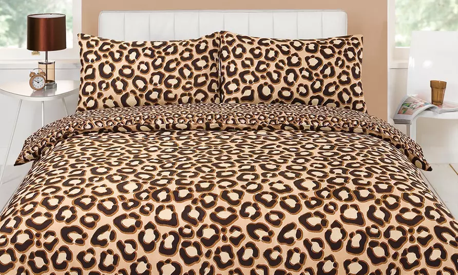 Leopard Print Duvet Sets in Choice of Colour from £9.98 (75% Off) - Image 3