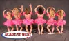 $22 for Registration and One Month of Gymnastics, Dance, Tumbling, or Cheer Class at Academy West in West Jordan ($85 Value)