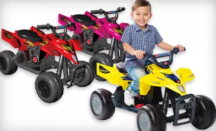 $119 for a Red, Pink, or Yellow Suzuki QuadRacer R450 with Battery and Charger from National Products Ltd. ($179.99 Value). Shipping Included. - Primary Image