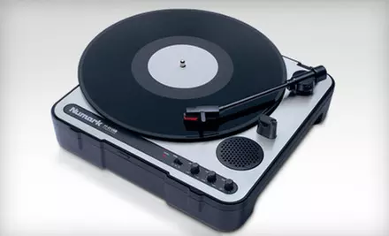 $69 for a Numark PT01 USB Portable DJ Turntable from Hollywood DJ ($150 Value). Ships in 7 to 10 Business Days After Redemption. May Not Arrive by 12/24. - Primary Image