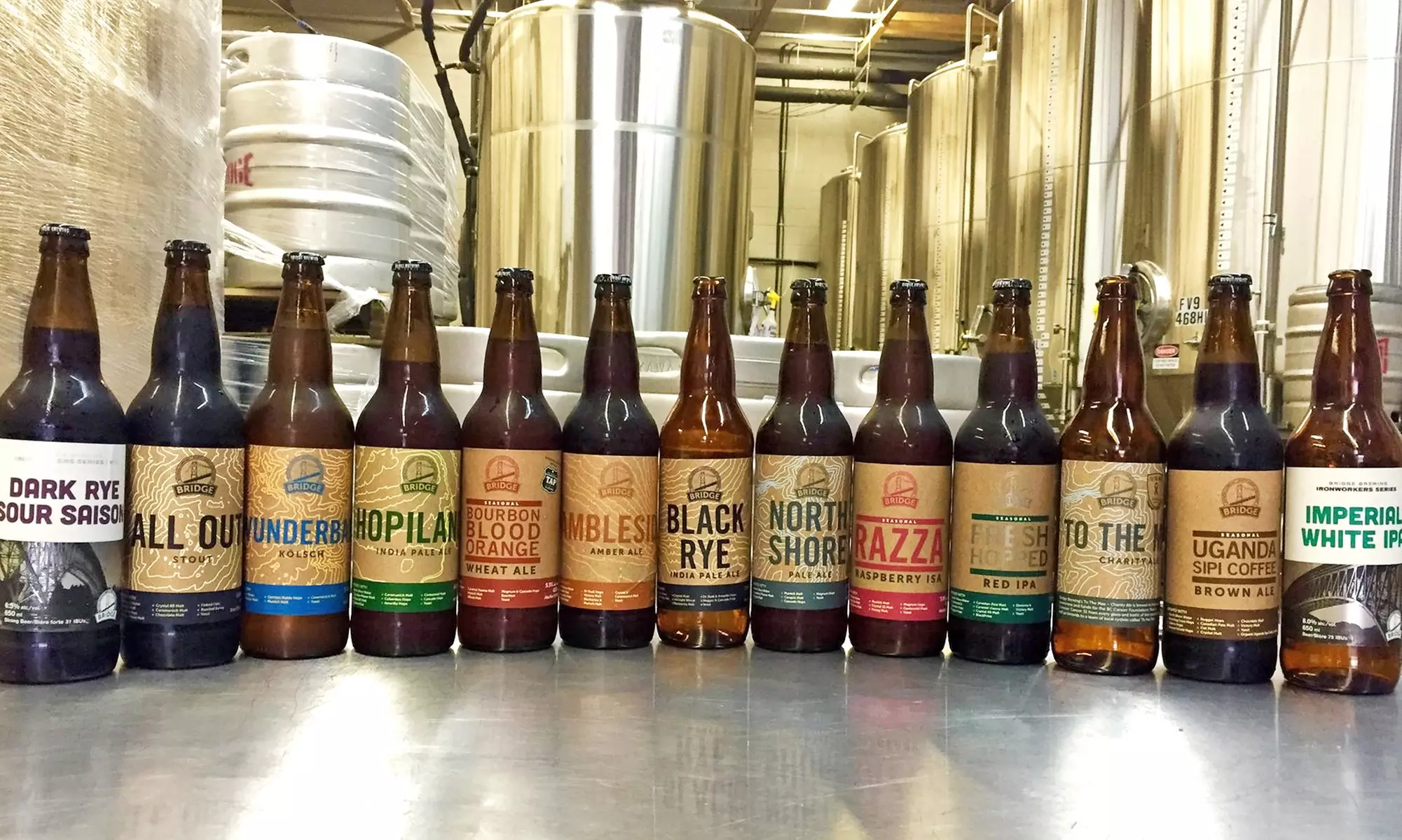 C$12 for Beer Tasting for Two or C$24 for Four with Souvenir 16 Oz. Glasses at Bridge Brewing Company - Second Medium