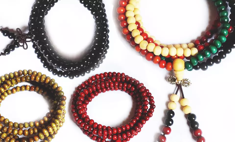 Viva Beads Convertible Yoga Necklace and Wrap Bracelet. Multiple Colors Available. Free Returns. - Primary Image