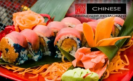 $20 for $40 Worth of Sushi, Chinese Entrees, and More at Friendship Chinese Restaurant - Primary Image