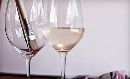 $28 for a Small Canvas and a Glass of Wine at Raw Canvas (Up to $57 Value) - Primary Image