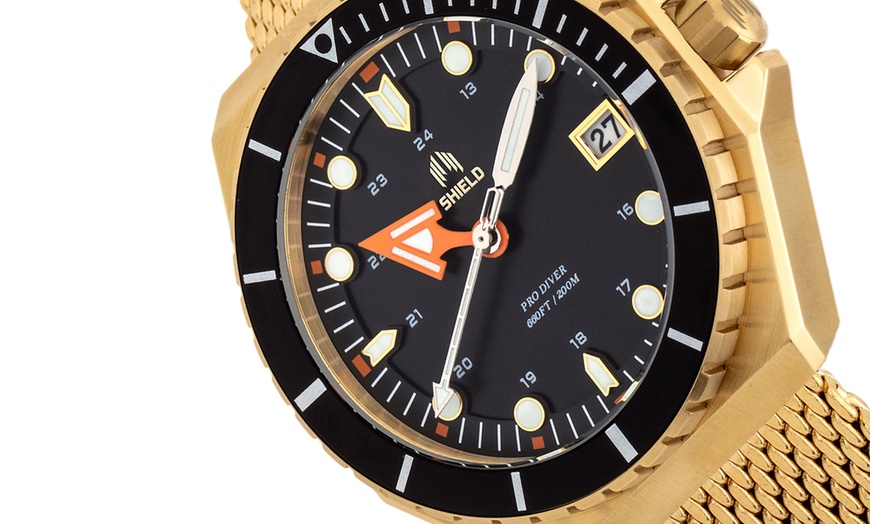 Image 9: Shield Marius Bracelet Diver Watch with Date