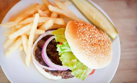 $6 for $12 Worth of American Food and Drinks at Lou's Burger House  - Primary Image