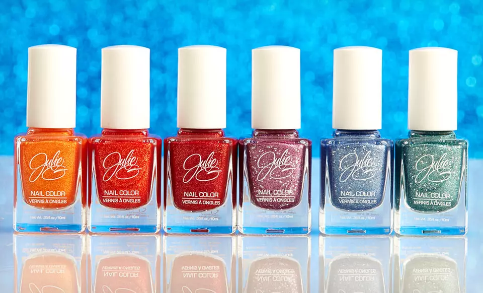 $12.99 for Six Full-Size JulieG Frosted Gumdrops Nail Polishes ($23.94 List Price) - Second Medium