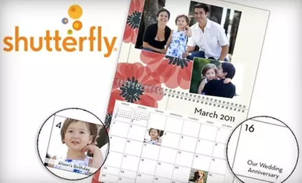 $20 for Two Personalized 12-Month Wall Calendars from Shutterfly - Primary Image