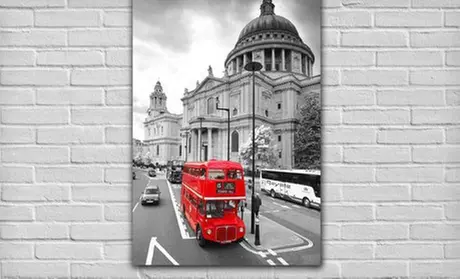 $59 for a Color on Black and White Canvas Gallery Wrap ($207.95 List Price). 10 Options Available. Free Shipping. - Primary Image