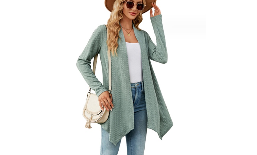 Image 6: Women's Casual Long Sleeve Open Front Cardigan