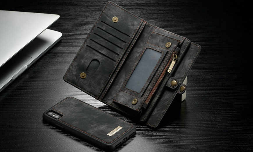 Image 7: Magnetic Wallet Case for iPhone