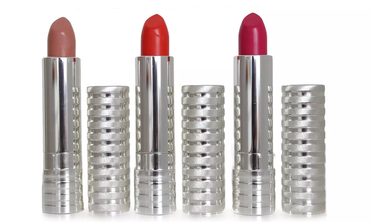 Clinique Long Last Lipstick Trio in All Heart, Blushing Nude, and Runway Coral - Second Medium
