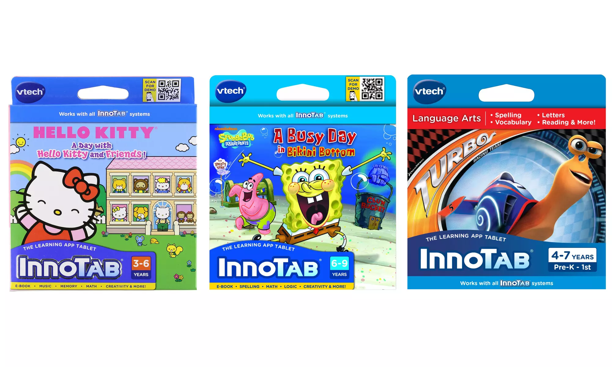 VTech InnoTab Software with SpongeBob, Turbo, and Hello Kitty - Primary Image
