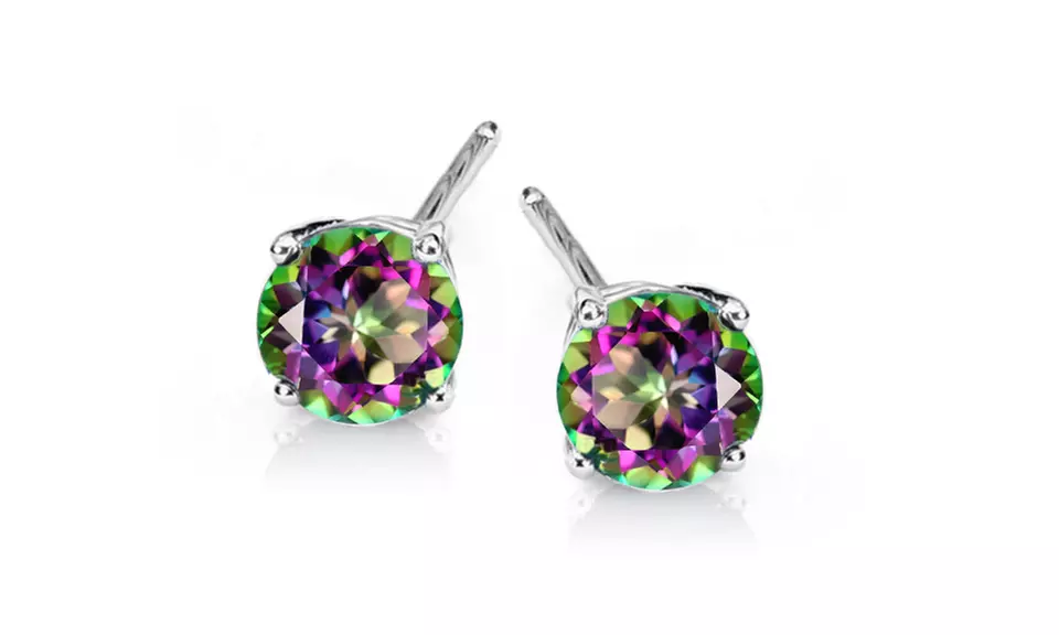 2.00 CTTW Genuine Mystic Topaz Earrings by GemmaLuna (1- or 2-Pack) - Primary Image