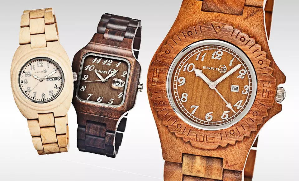 $54.99 for an Earth Wooden Watch (Up to $175 List Price). 22 Styles Available. Free Shipping and Returns. - Primary Image