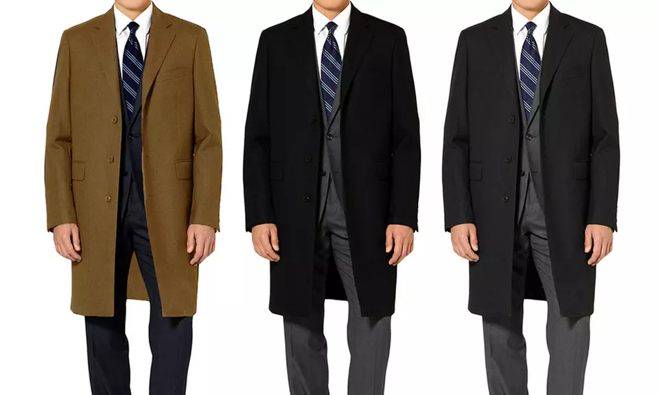 Mantoni Men's Wool and Cashmere Blend Overcoat  - Primary Image