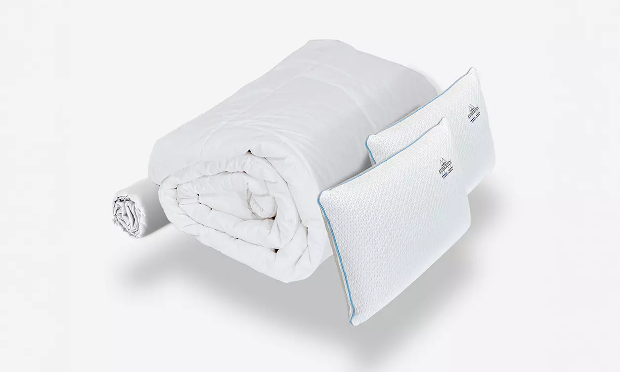 Pack prêt à dormir, couette, oreillers et protège-matelas