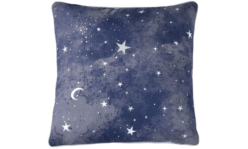 Image 6: Celestial Metallic or Halloween Print Stylish Cushion