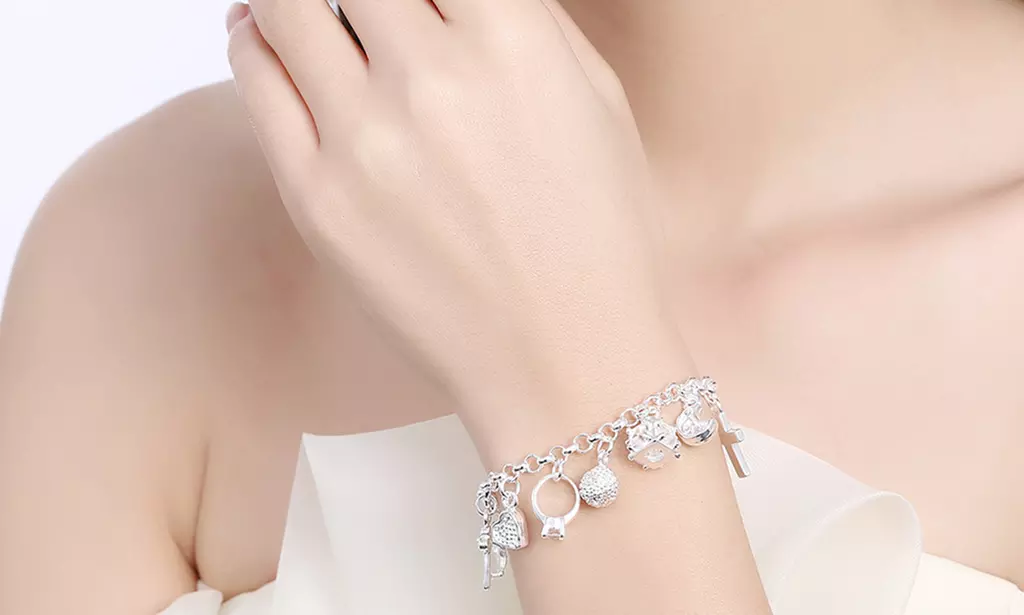 Charm Bracelet with Swarovski Elements by Jewelry Elements - Second Medium