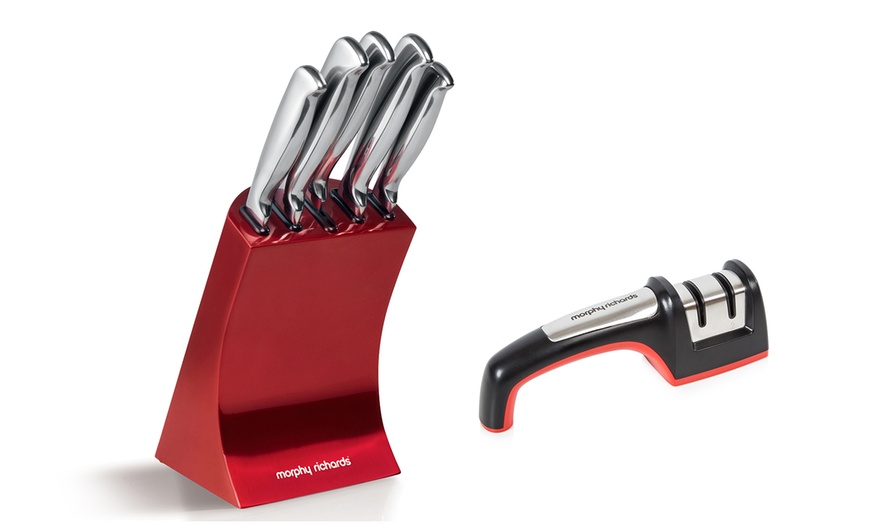 Image 2: Knife Block with Sharpener